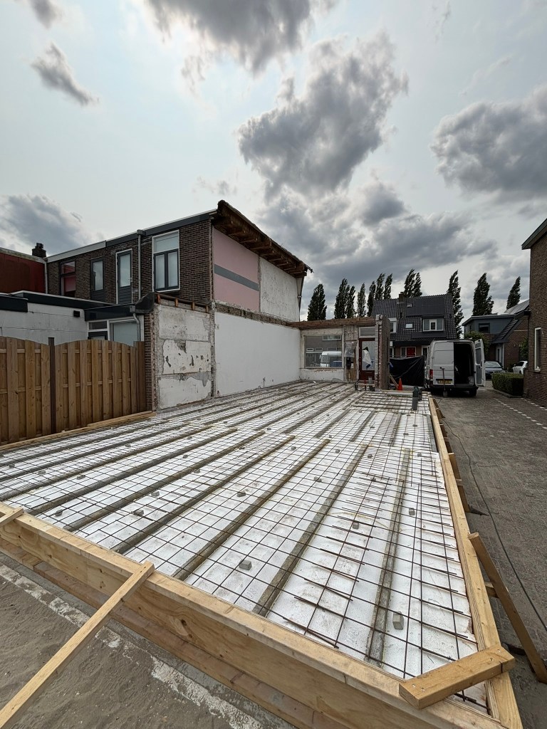 Wapeningsstaal gevlochten voor fundering woning Gouda