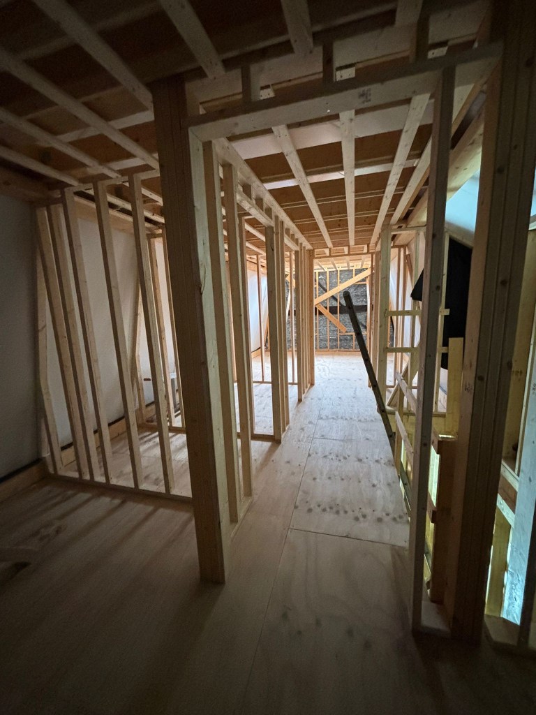 Binnenwanden geplaatst bij nieuwbouw woning Gouda