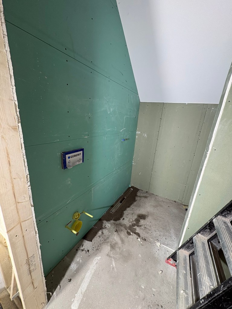Badkamer met vochtwerende gipsplaten