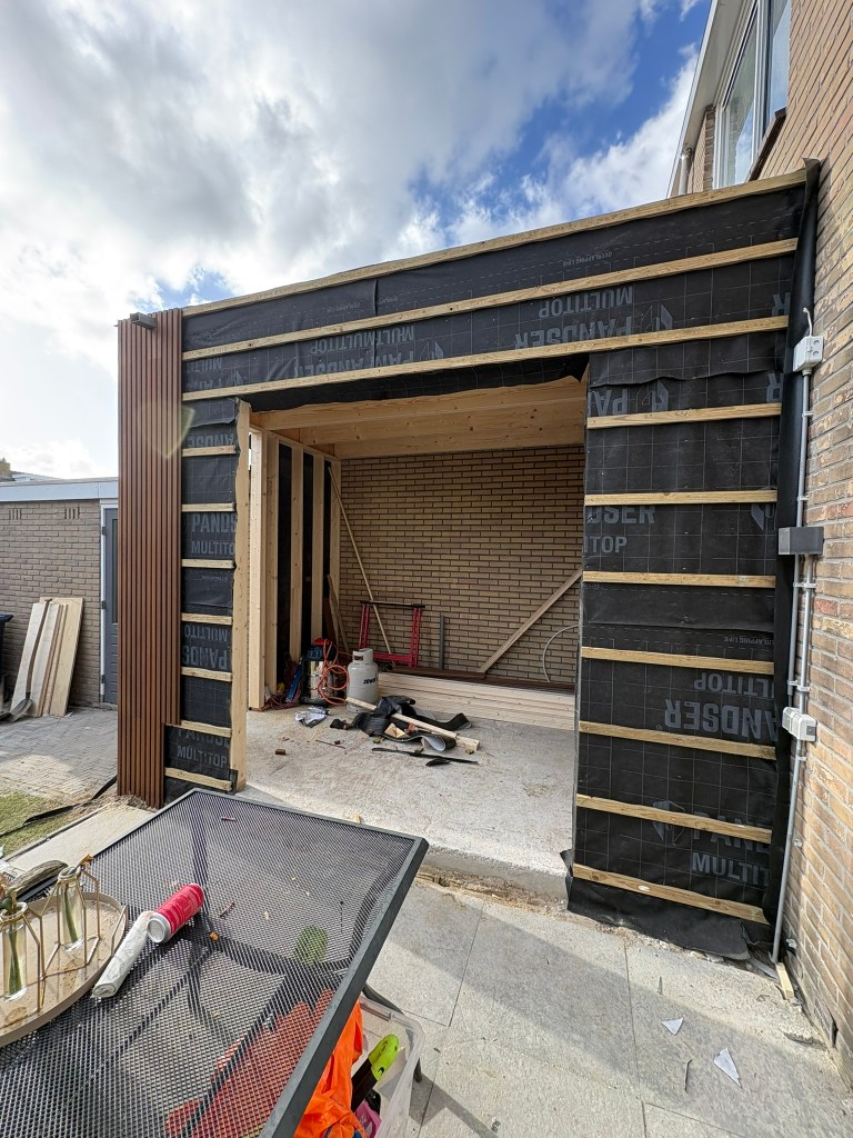 Constructie van de aanbouw